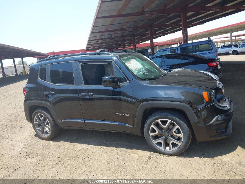 2018 Jeep Renegade Latitude Fwd VIN: ZACCJABB8JPJ09992 Lot: 39832155