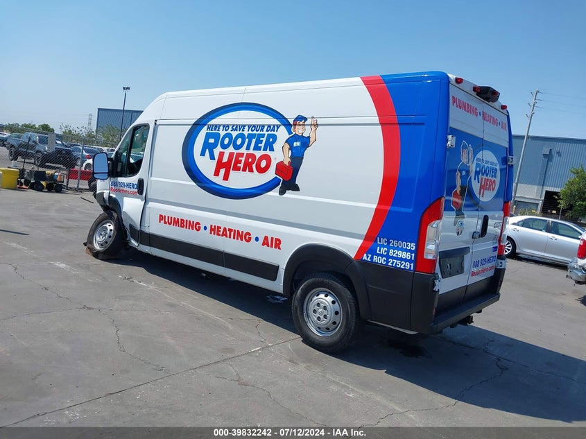 VIN 3C6LRVDG1PE518392 2023 RAM PROMASTER 2500 HIGH ROOF 159 WB