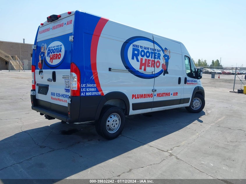 VIN 3C6LRVDG1PE518392 2023 RAM PROMASTER 2500 HIGH ROOF 159 WB