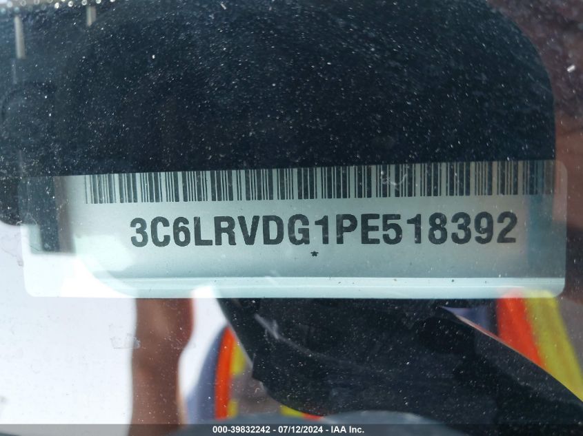 VIN 3C6LRVDG1PE518392 2023 RAM PROMASTER 2500 HIGH ROOF 159 WB