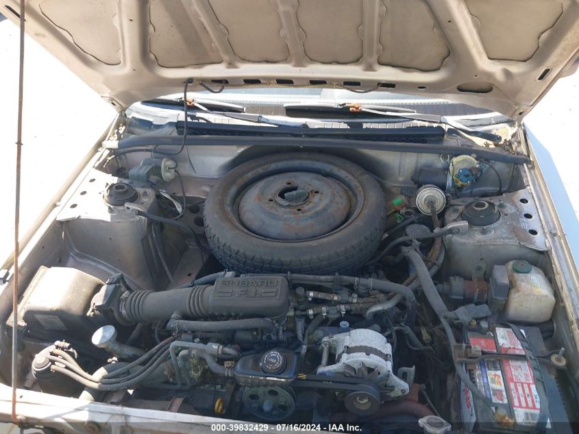 1989 Subaru Gl 4Wd VIN: JF2AC53BXKF222861 Lot: 39832429