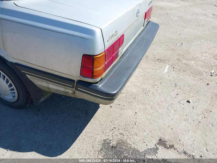 1989 Subaru Gl 4Wd VIN: JF2AC53BXKF222861 Lot: 39832429