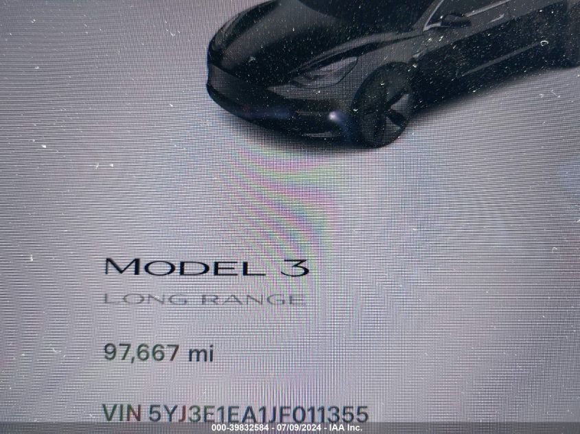 5YJ3E1EA1JF011355 2018 Tesla Model 3 Long Range/Mid Range