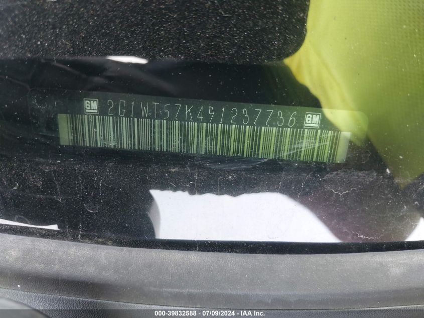2009 Chevrolet Impala Lt VIN: 2G1WT57K491237736 Lot: 39832588