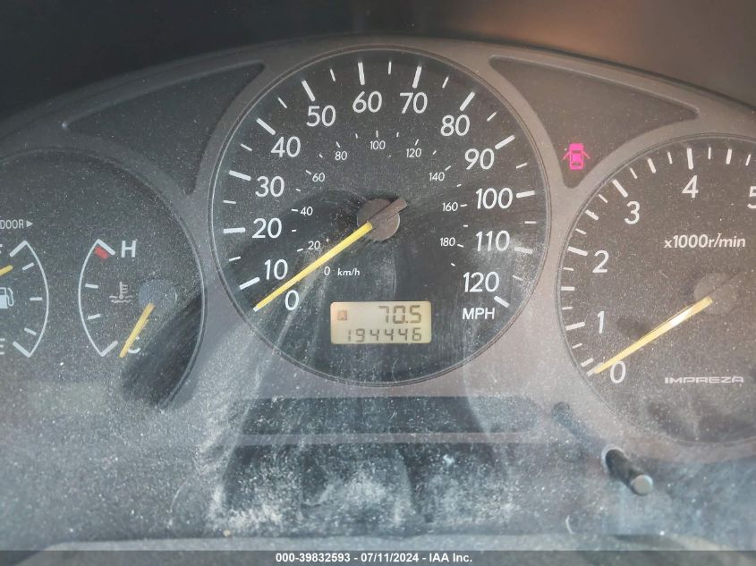 2003 Subaru Impreza Outback Sport VIN: JF1GG68523G805738 Lot: 39832593