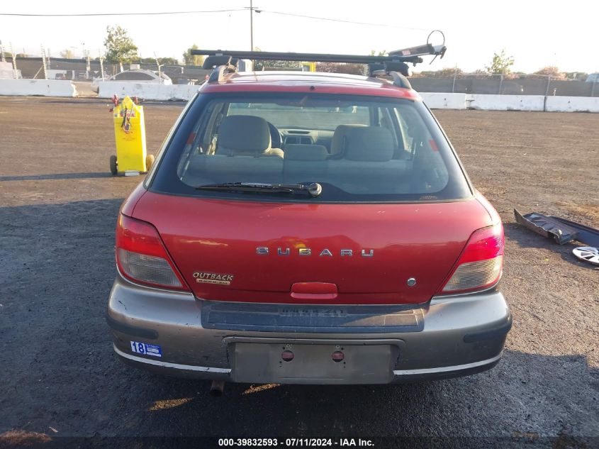 2003 Subaru Impreza Outback Sport VIN: JF1GG68523G805738 Lot: 39832593