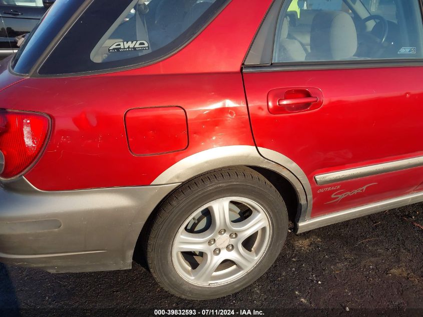 2003 Subaru Impreza Outback Sport VIN: JF1GG68523G805738 Lot: 39832593
