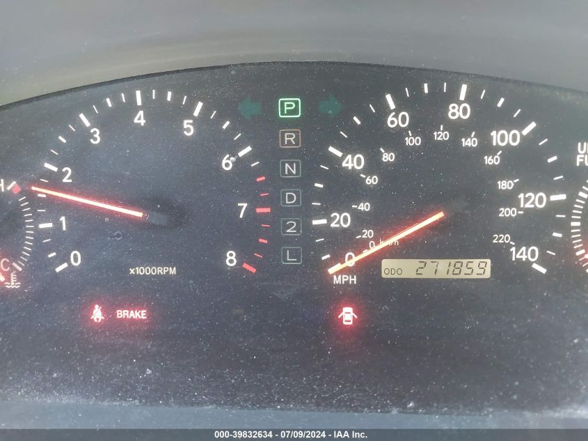 1999 Lexus Es 300 VIN: JT8BF28G9X5063498 Lot: 39832634