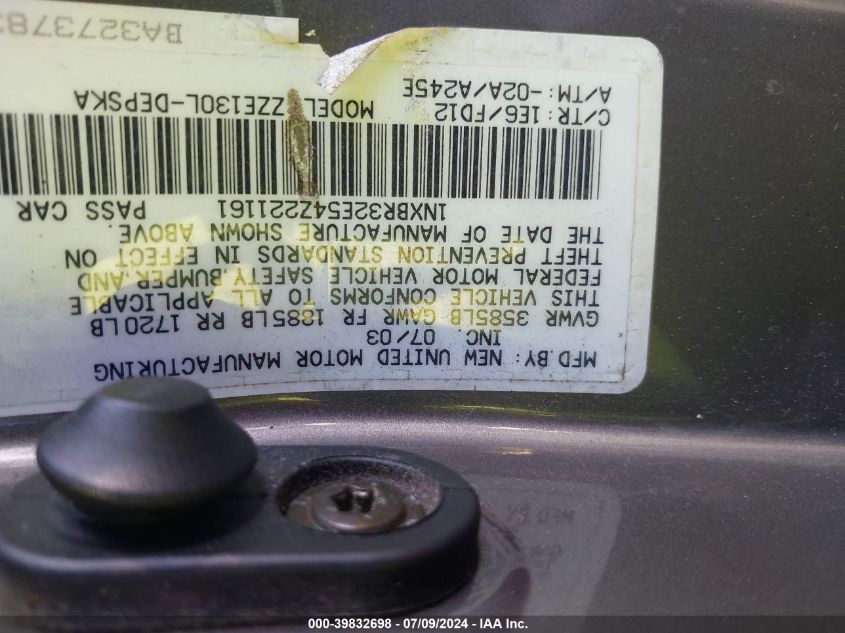 2004 Toyota Corolla S VIN: 1NXBR32E54Z221161 Lot: 39832698