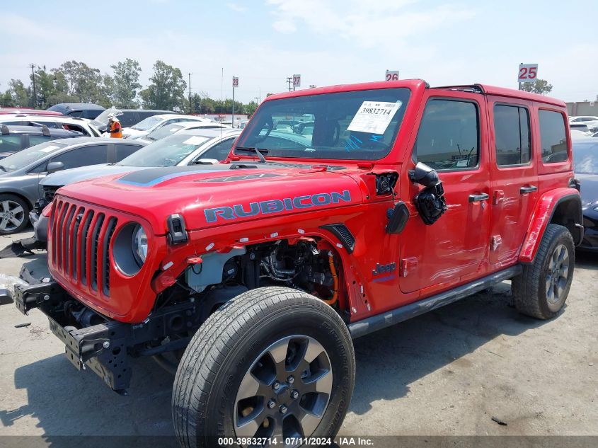 2022 Jeep Wrangler 4Xe Unlimited Rubicon 4X4 VIN: 1C4JJXR68NW228818 Lot: 39832714