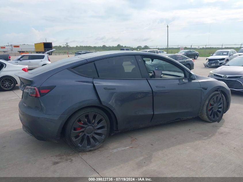 2022 Tesla Model Y Performance Dual Motor All-Wheel Drive VIN: 7SAYGDEF8NF466435 Lot: 39832735