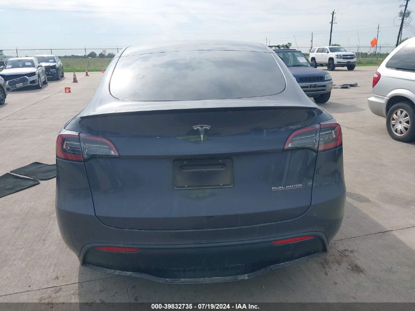 2022 Tesla Model Y Performance Dual Motor All-Wheel Drive VIN: 7SAYGDEF8NF466435 Lot: 39832735