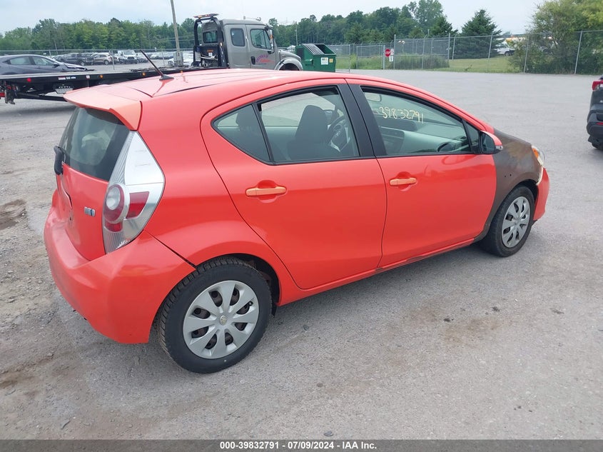 2012 Toyota Prius C Two VIN: JTDKDTB32C1013918 Lot: 39832791