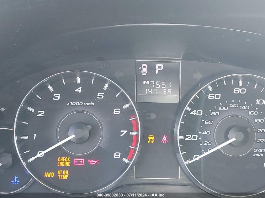 2012 Subaru Outback 2.5I Premium VIN: 4S4BRCGC0C3249087 Lot: 39832830