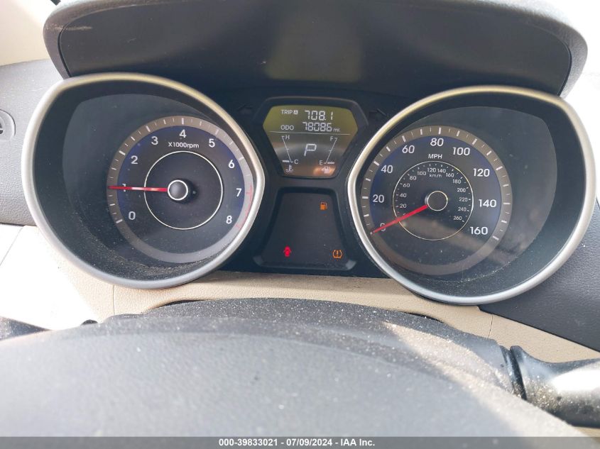 2013 Hyundai Elantra Limited VIN: KMHDH4AE2DU508850 Lot: 39833021