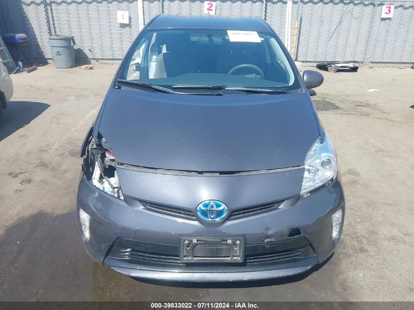 2014 Toyota Prius Two VIN: JTDKN3DU1E0391112 Lot: 39833022