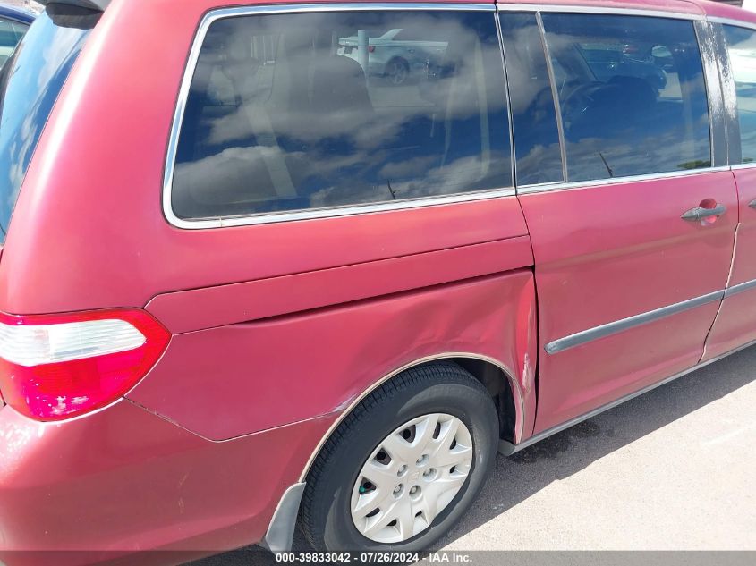 2006 Honda Odyssey Lx VIN: 5FNRL38236B061813 Lot: 39833042