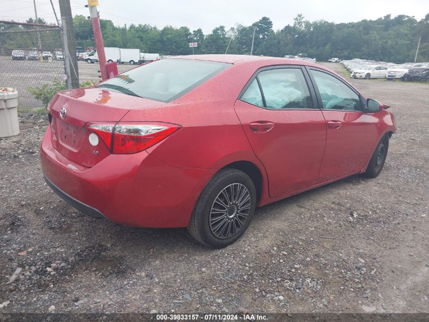 2014 Toyota Corolla Le VIN: 2T1BURHE2EC072980 Lot: 39833157