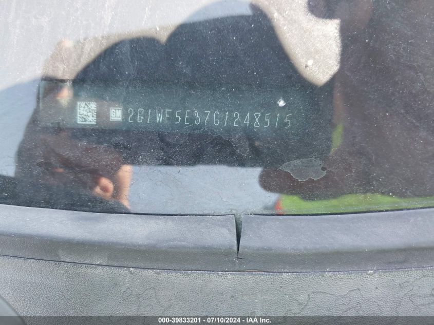 2012 Chevrolet Impala Ls VIN: 2G1WF5E37C1248515 Lot: 39833201