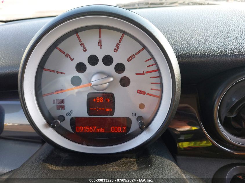 2009 Mini Cooper S Clubman VIN: WMWMM33529TP92174 Lot: 39833220