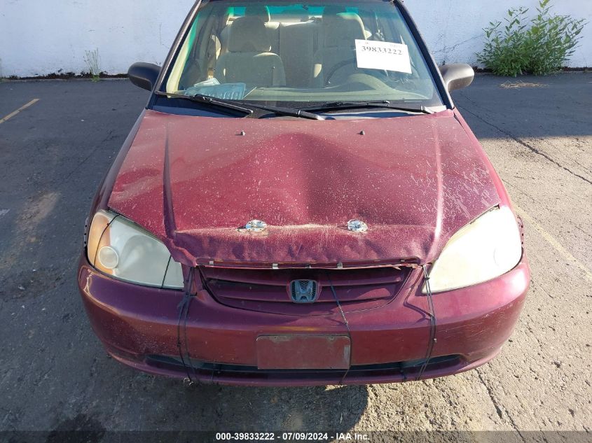 2003 Honda Civic Lx VIN: 2HGES15513H596165 Lot: 39833222