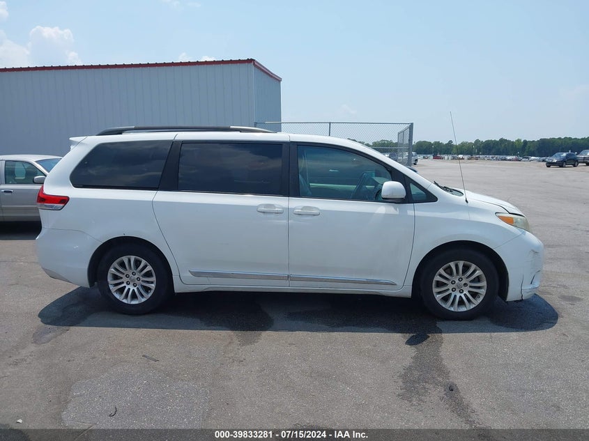 2012 Toyota Sienna Xle V6 8 Passenger VIN: 5TDYK3DC7CS249660 Lot: 39833281