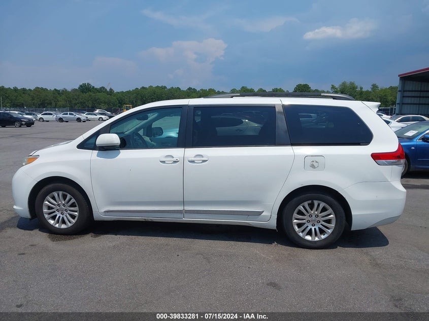 2012 Toyota Sienna Xle V6 8 Passenger VIN: 5TDYK3DC7CS249660 Lot: 39833281