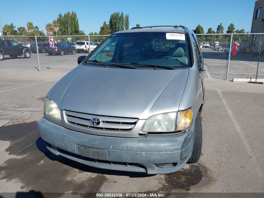 2002 Toyota Sienna Le VIN: 4T3ZF13C32U449737 Lot: 39833336