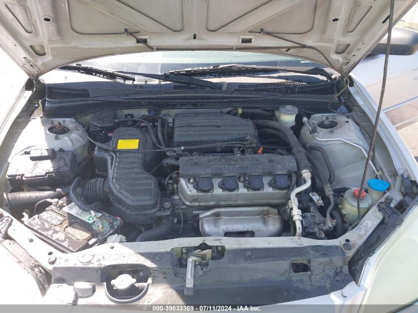 2003 Honda Civic Lx VIN: 1HGES16613L037161 Lot: 39833359