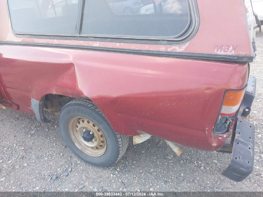 1991 Toyota Pickup 1/2 Ton Short Wheelbase VIN: JT4RN81A6M5125382 Lot: 39833442