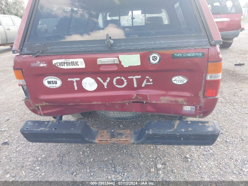 1991 Toyota Pickup 1/2 Ton Short Wheelbase VIN: JT4RN81A6M5125382 Lot: 39833442