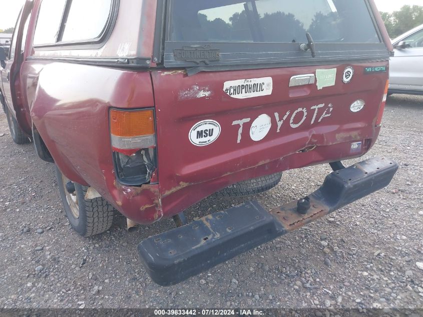 1991 Toyota Pickup 1/2 Ton Short Wheelbase VIN: JT4RN81A6M5125382 Lot: 39833442