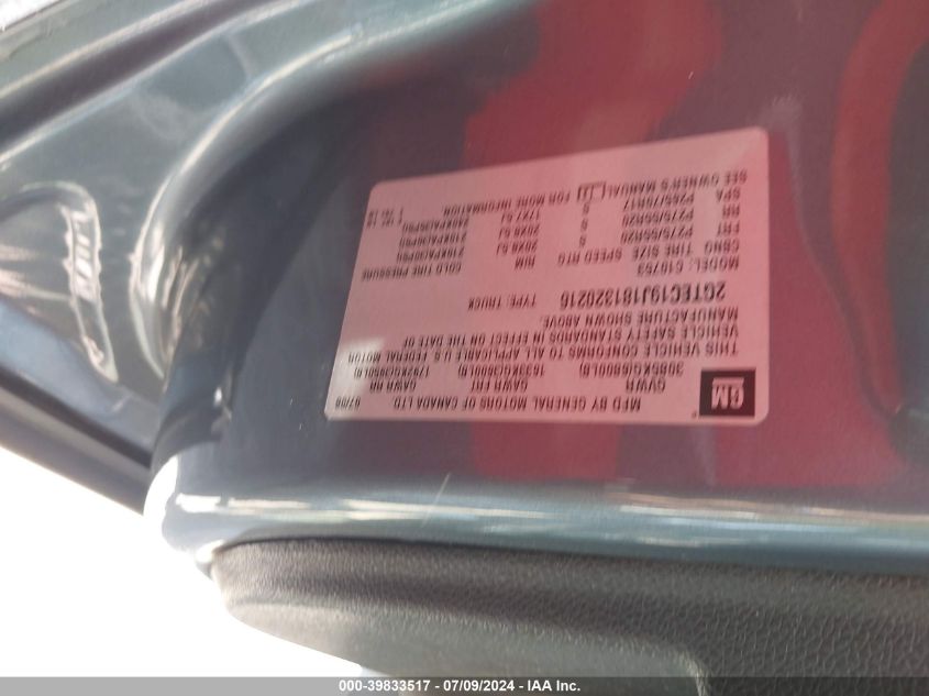 2008 GMC Sierra 1500 Sle2 VIN: 2GTEC19J181320216 Lot: 39833517