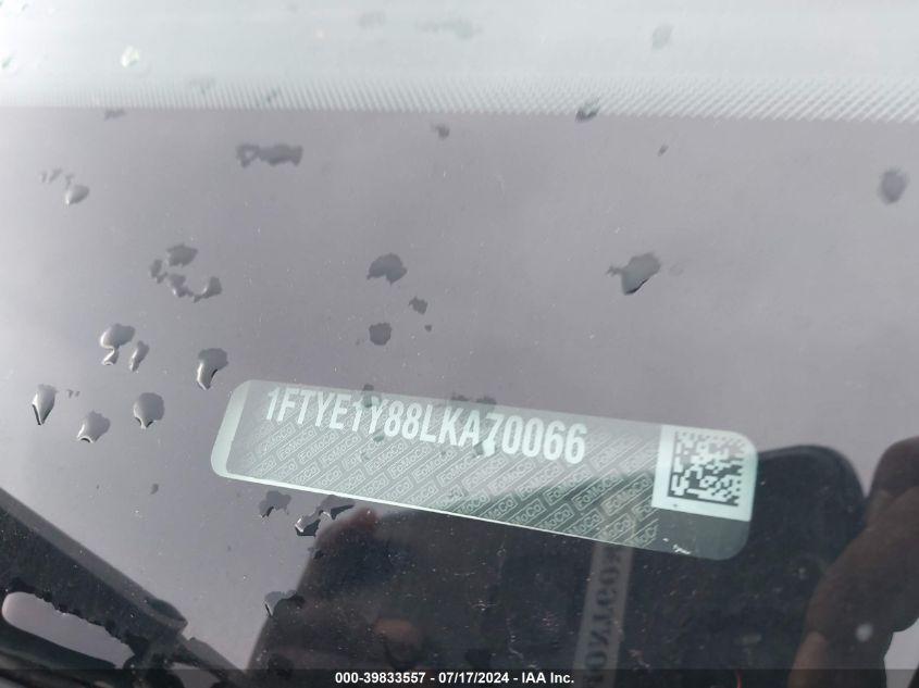 2020 Ford Transit-150 VIN: 1FTYE1Y88LKA70066 Lot: 39833557