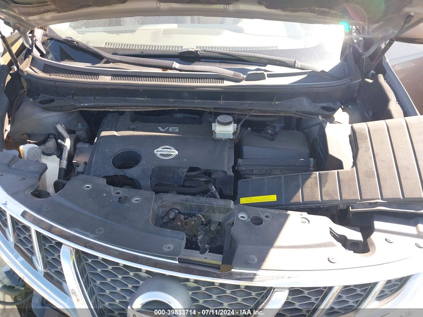 2012 Nissan Murano Sl VIN: JN8AZ1MW5CW222814 Lot: 39833714