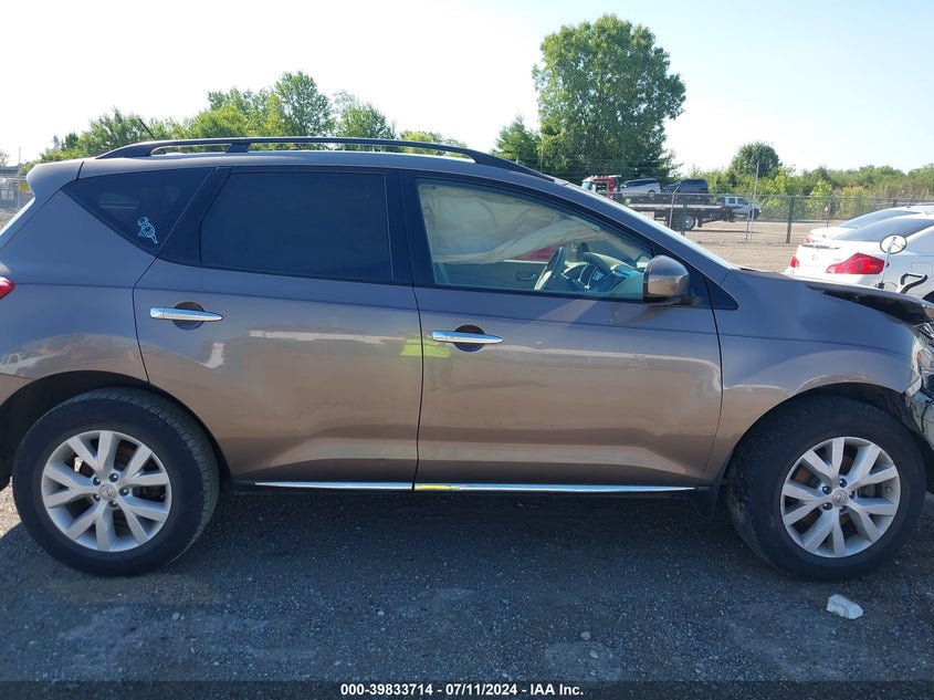 2012 Nissan Murano Sl VIN: JN8AZ1MW5CW222814 Lot: 39833714
