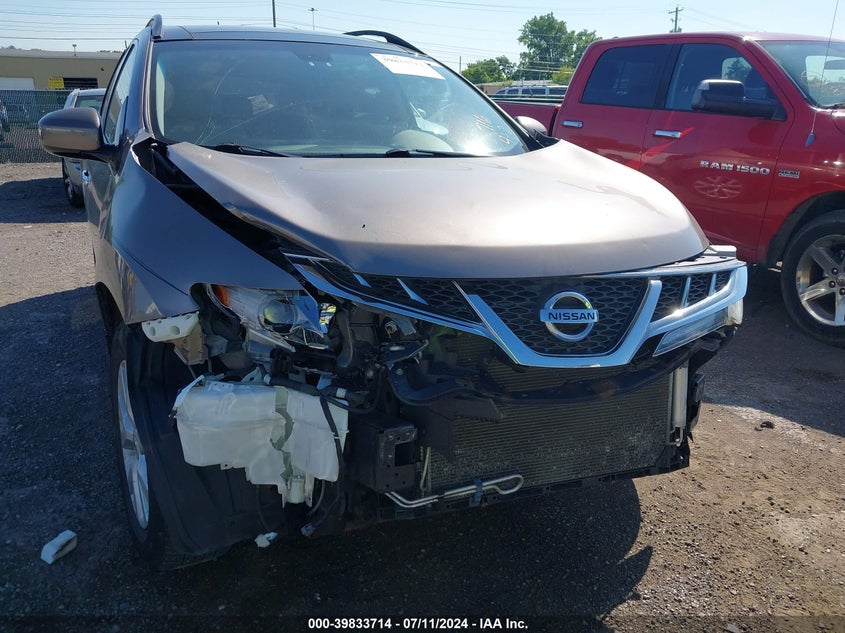 2012 Nissan Murano Sl VIN: JN8AZ1MW5CW222814 Lot: 39833714