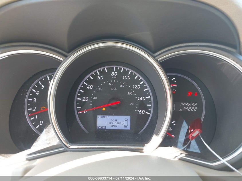 2012 Nissan Murano Sl VIN: JN8AZ1MW5CW222814 Lot: 39833714