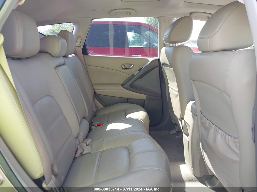 2012 Nissan Murano Sl VIN: JN8AZ1MW5CW222814 Lot: 39833714