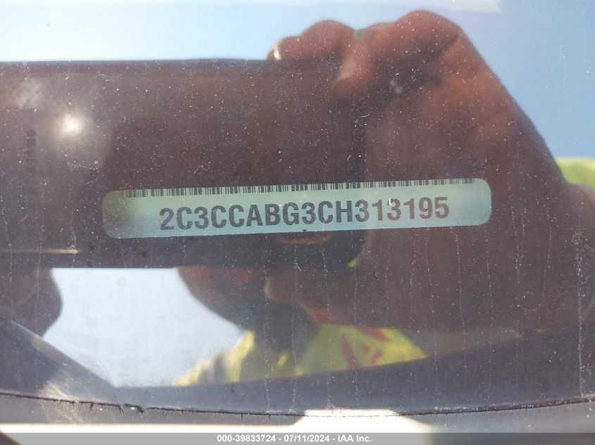 2012 Chrysler 300 S V6 VIN: 2C3CCABG3CH313195 Lot: 39833724