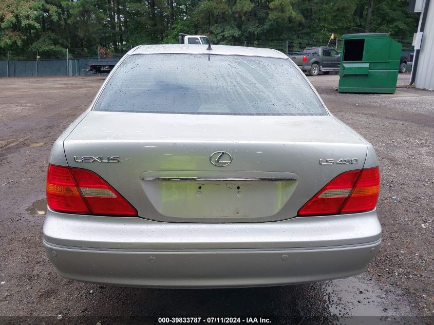 2001 Lexus Ls 430 VIN: JTHBN30F610027350 Lot: 39833787