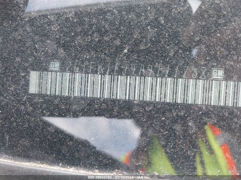 2010 Chevrolet Camaro Ss VIN: 2G1FK1EJ9A9111738 Lot: 39833793