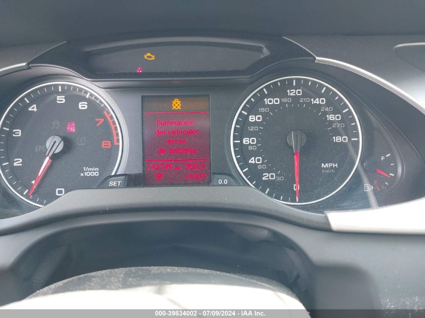 2010 Audi A4 2.0T Premium VIN: WAUBFAFL2AN041617 Lot: 39834002