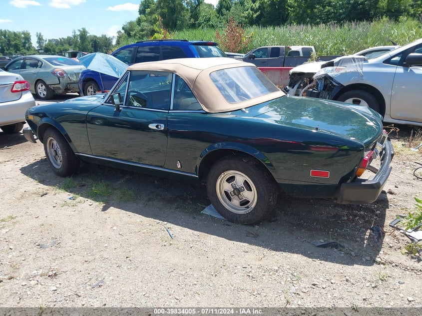 1981 Fiat 124 Spider VIN: ZFAAS00B2B8185454 Lot: 39834005