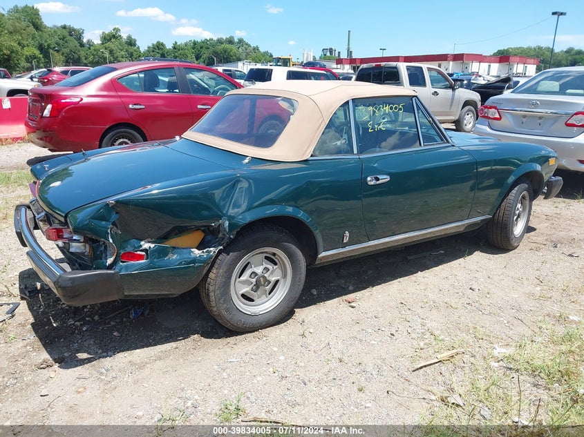 1981 Fiat 124 Spider VIN: ZFAAS00B2B8185454 Lot: 39834005