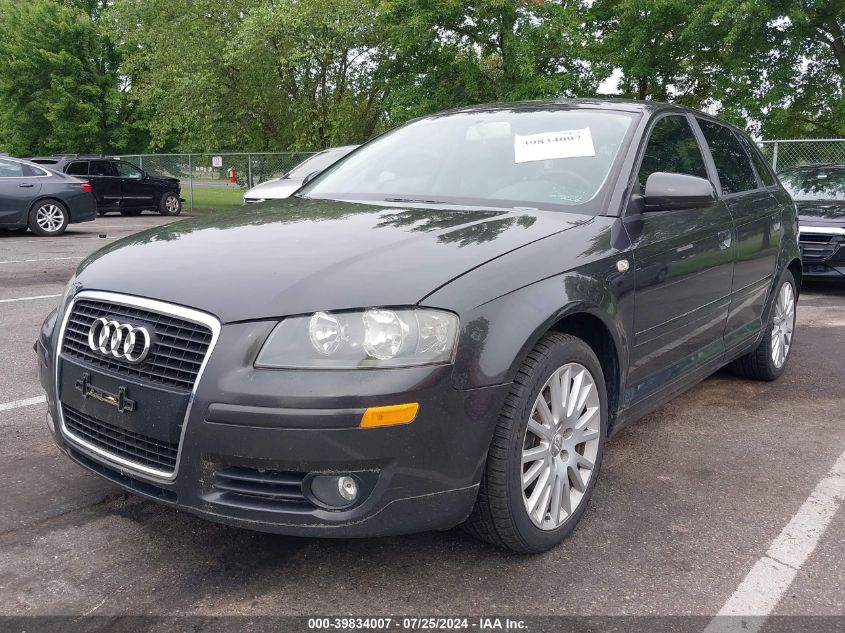 2007 Audi A3 2.0 Premium VIN: WAUNF78P07A100308 Lot: 39834007