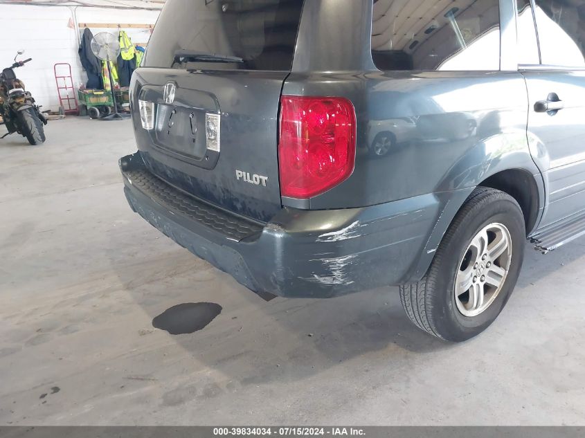 2005 Honda Pilot Ex-L VIN: 5FNYF18535B055980 Lot: 39834034