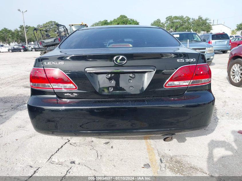 2005 Lexus Es 330 330 VIN: JTHBA30G555124276 Lot: 39834057