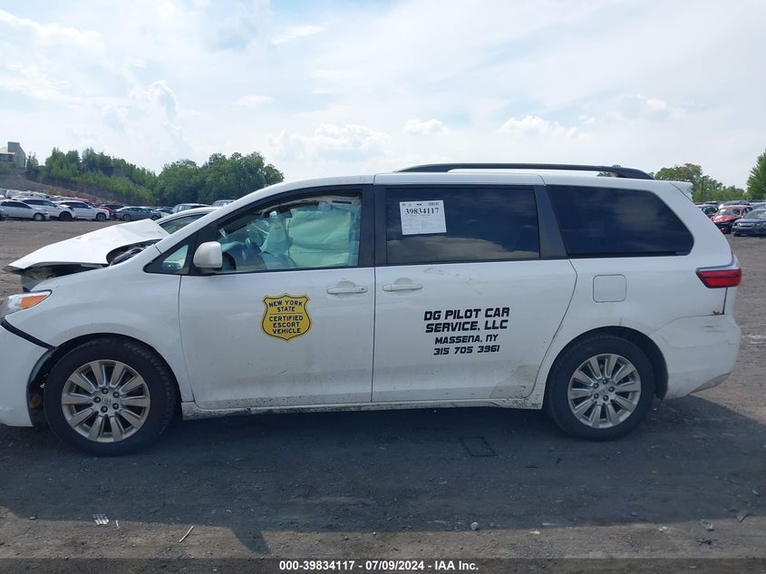 2015 Toyota Sienna Le 7 Passenger VIN: 5TDJK3DC9FS096804 Lot: 39834117