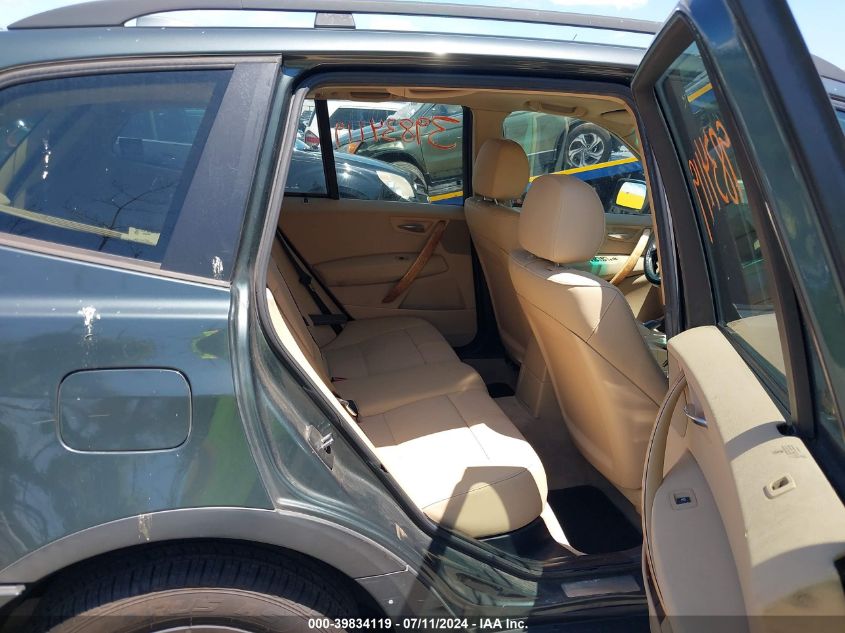 2005 BMW X3 2.5I VIN: WBXPA73415WC48660 Lot: 39834119